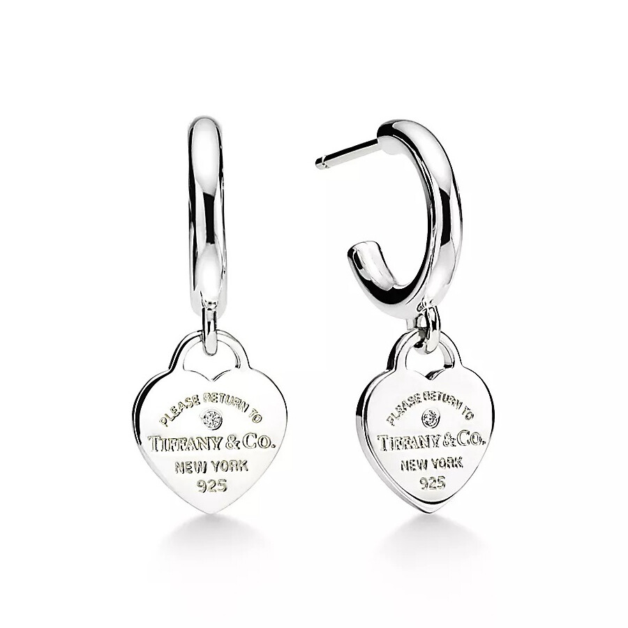 

Серьги Tiffany & Co. Return to Tiffany Hoop, серебро/бриллиант