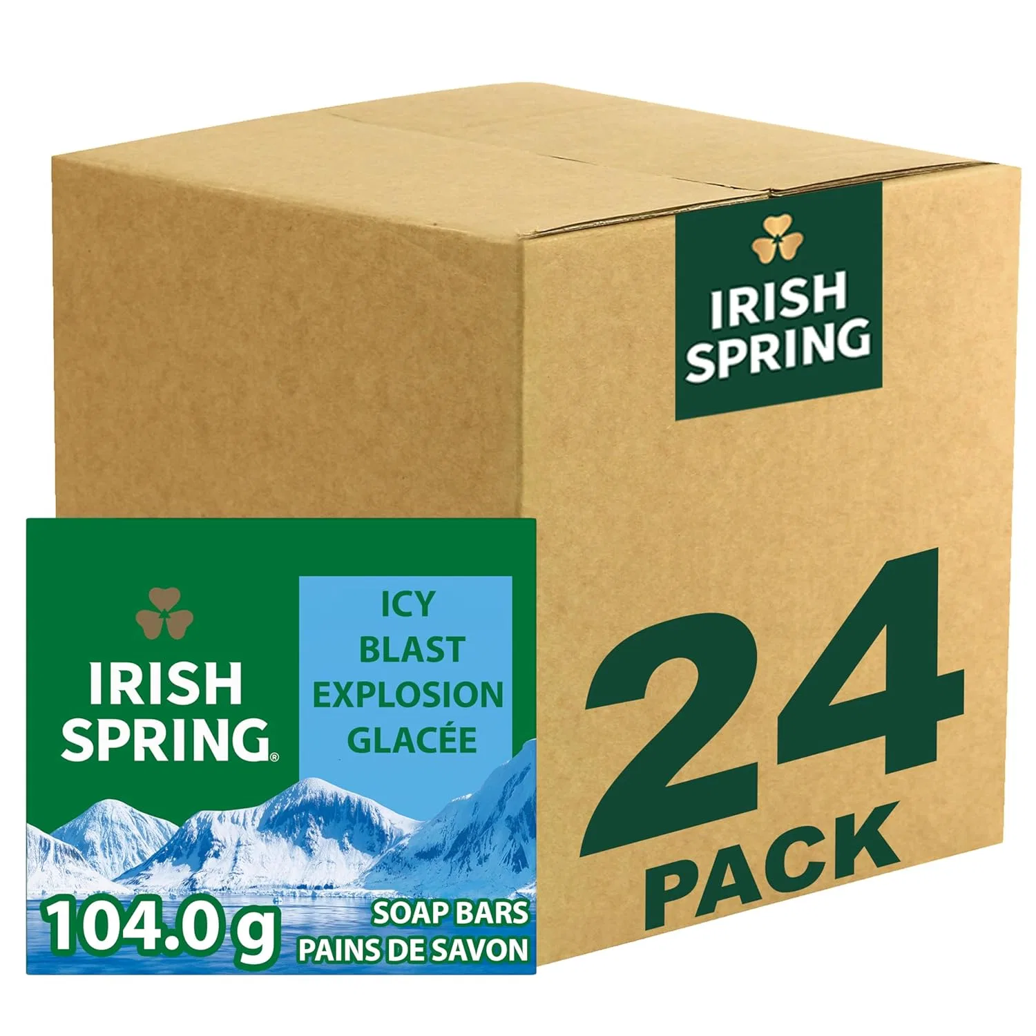 Дезодорант-мыло Irish Spring Icy Blast, 24 шт, 376 г, Spring