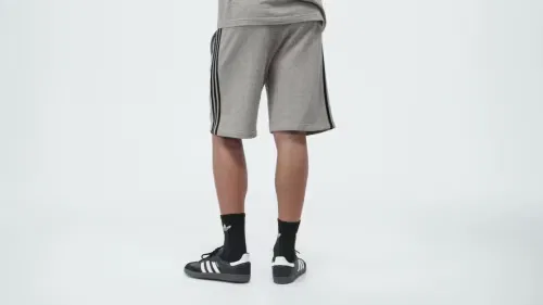 Мужские шорты с кулиской 3-Stripes Adidas Originals, серый меланж/черный — фото 2