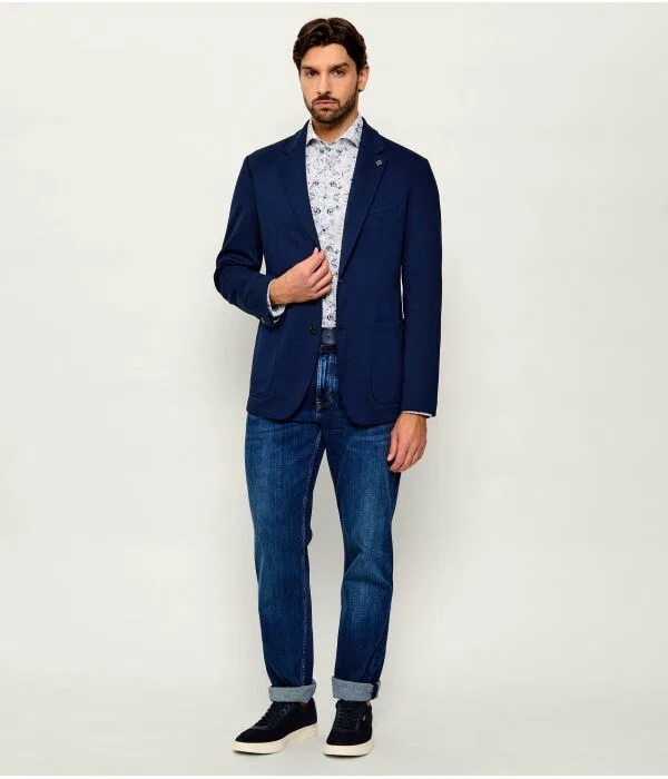 Мужской пиджак прямого кроя из переработанного полиэстера Tommy Hilfiger, Blu Marino — фото 2