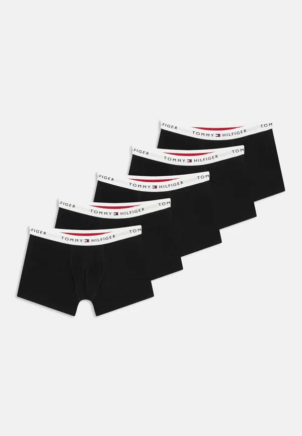 Набор из 5 трусов с логотипом, хлопок, signature repeat logo waistband trunks, Tommy Hilfiger, черный