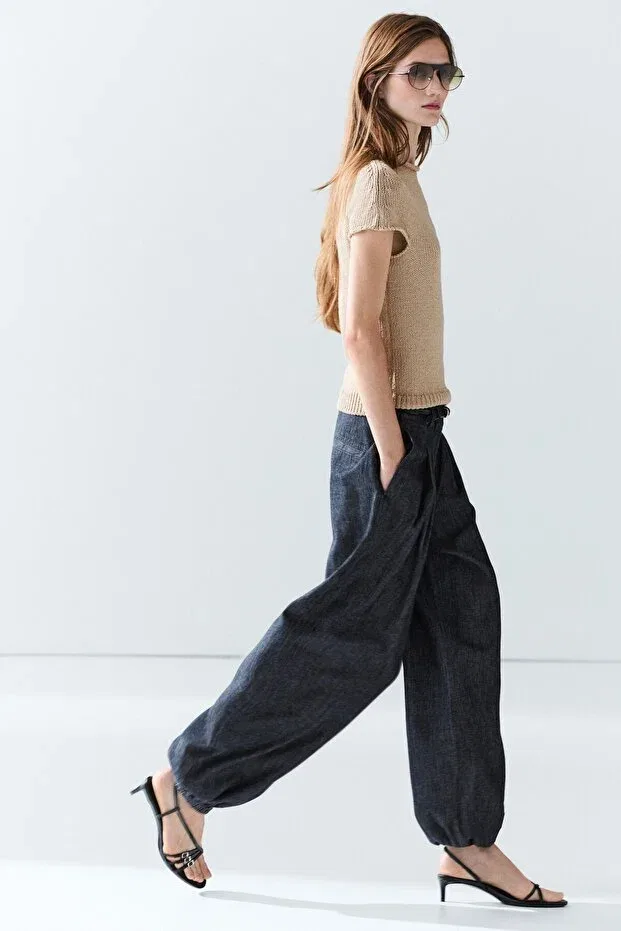 Женские джинсы с заниженной талией Massimo Dutti, Dark Blue — фото 3