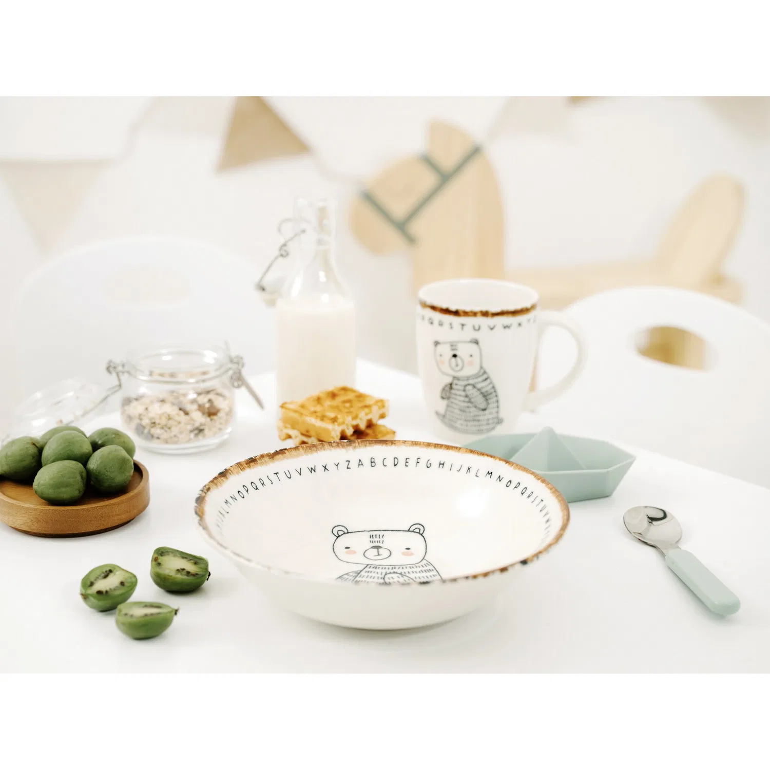 Детский набор посуды 3 предмета Freunde des Waldes Bär CreaTable, Brown — фото 4