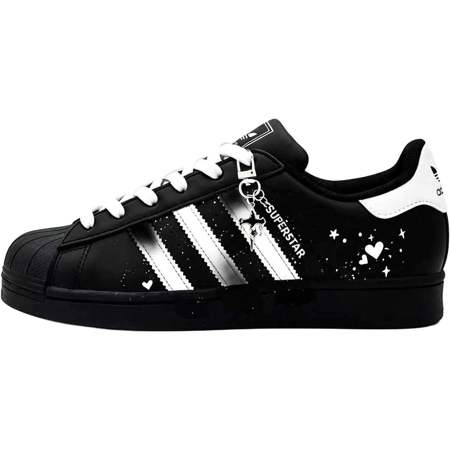 Детские кроссовки для скейтбординга с низким профилем Adidas Originals Superstar 2, Black White