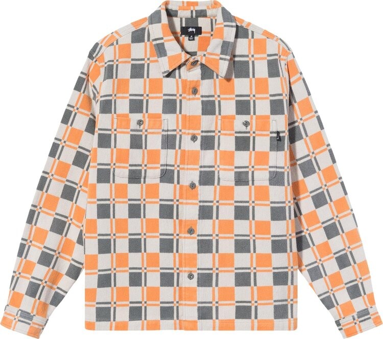 

Рубашка Stussy Brent Plaid Long-Sleeve Shirt 'Tan', загар