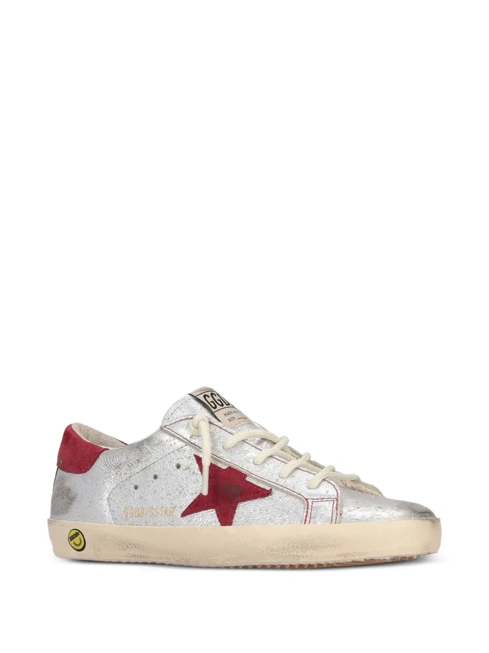 Кожаные кроссовки Super-Star Golden Goose Kids, серебряный — фото 2