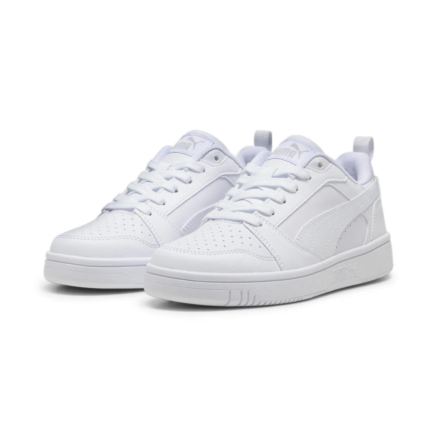 Детские кроссовки с ретро-дизайном Rebound V6 Low Puma, Weiß Grau