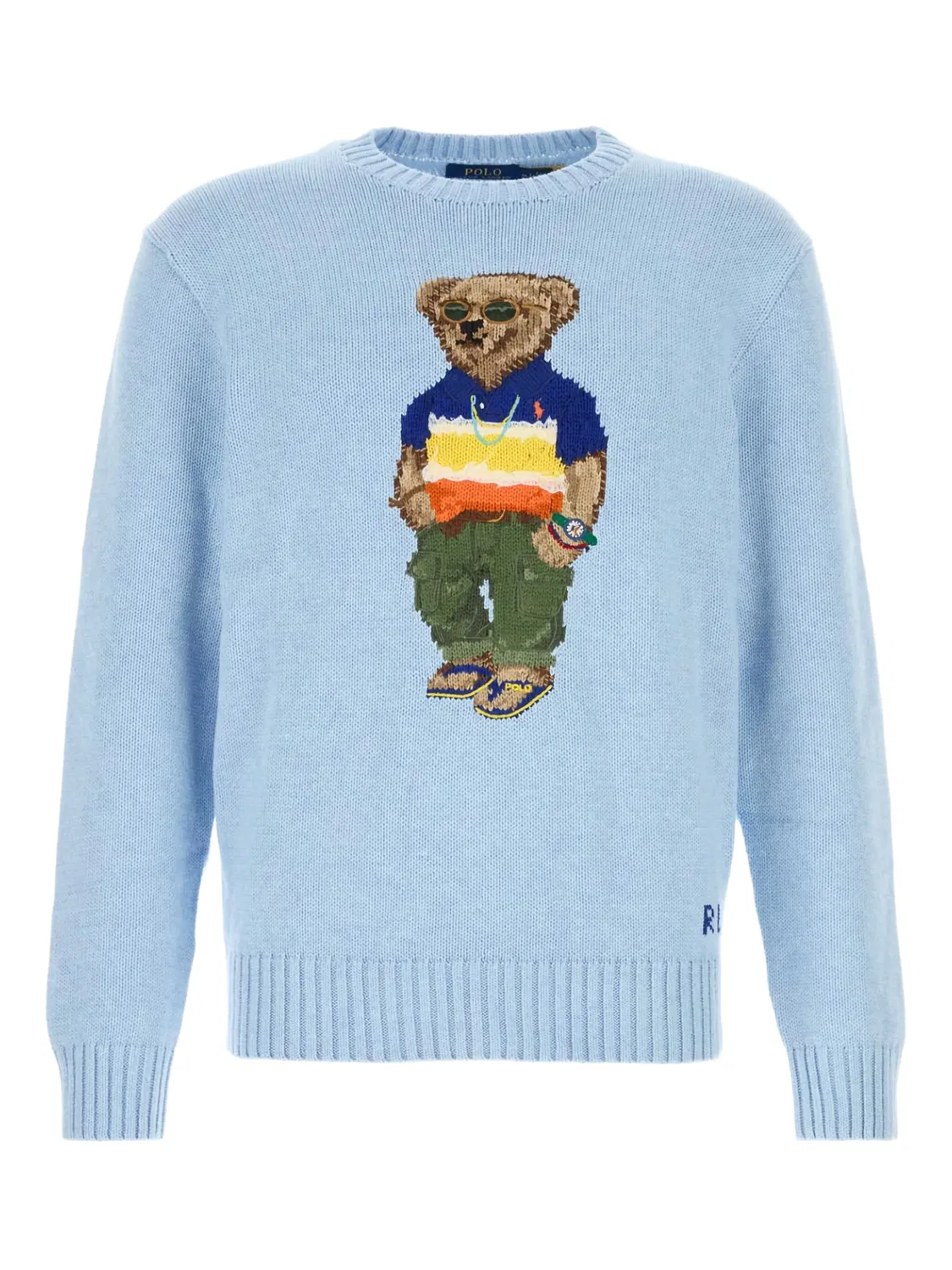 Polo Ralph Lauren Светло-голубой хлопковый свитер