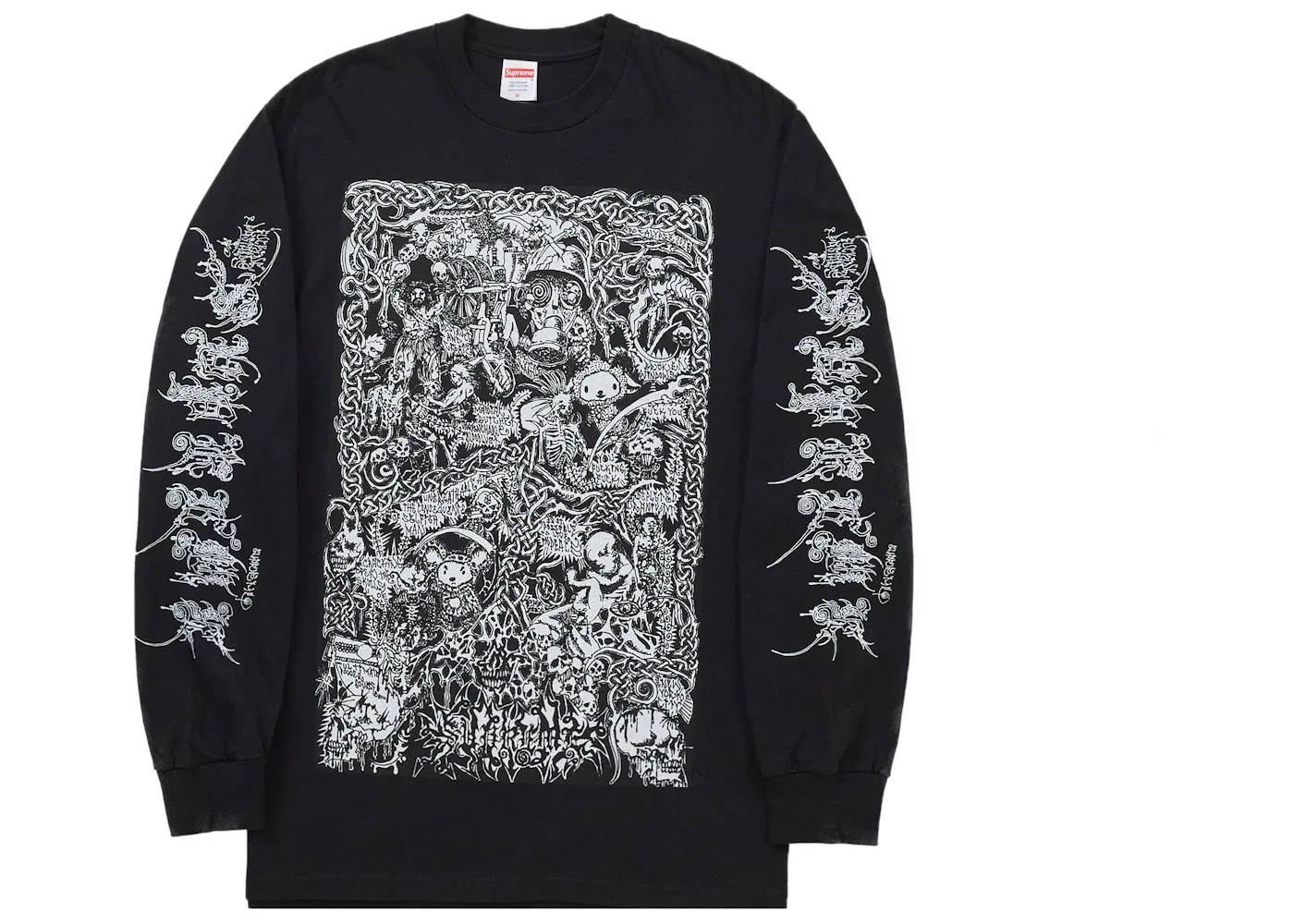 Мужская футболка с длинным рукавом с принтом Wombat Tee Supreme, Black