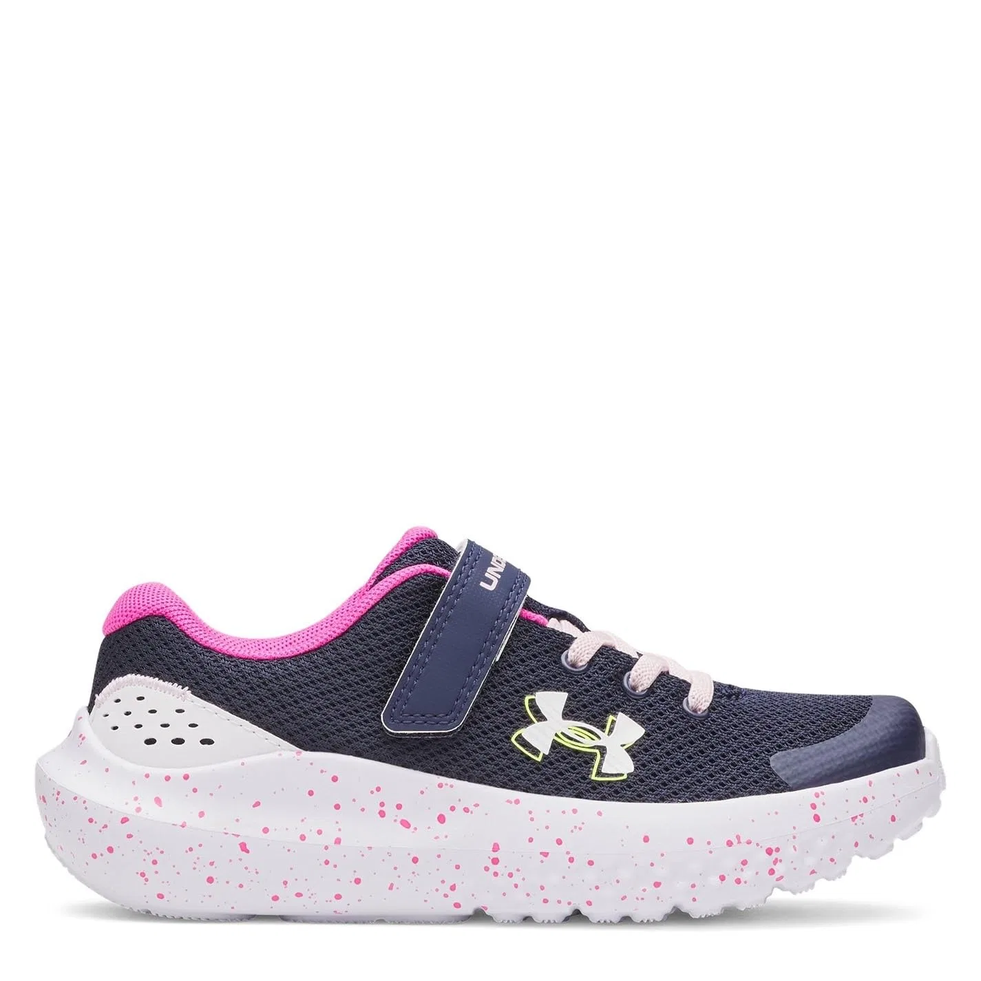 Детские кроссовки для девочек с шнуровкой Ua Bps Surge 4 Ac Under Armour, Navy Pink
