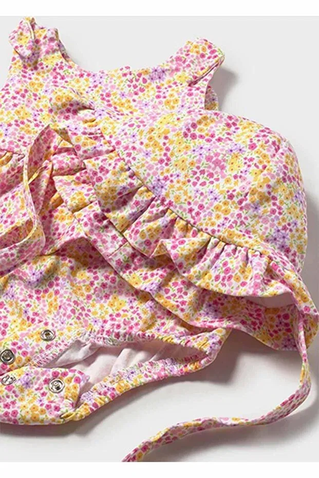 Детский комбинезон для девочек хлопковый Mayoral, Pink — фото 4