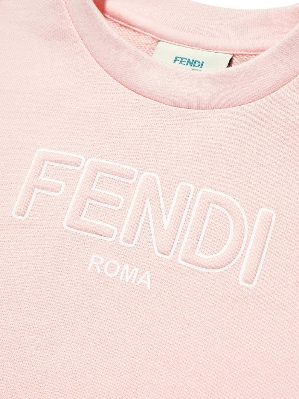 Футболка с логотипом Fendi Kids, розовый — фото 3