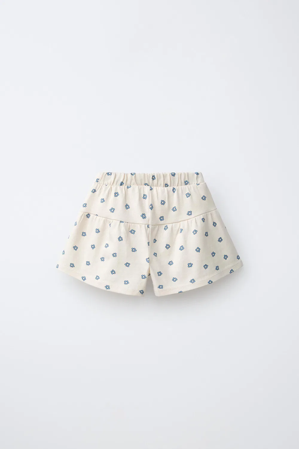 Плюшевые шорты-бермуды с принтом ZARA, Light Blue — фото 2