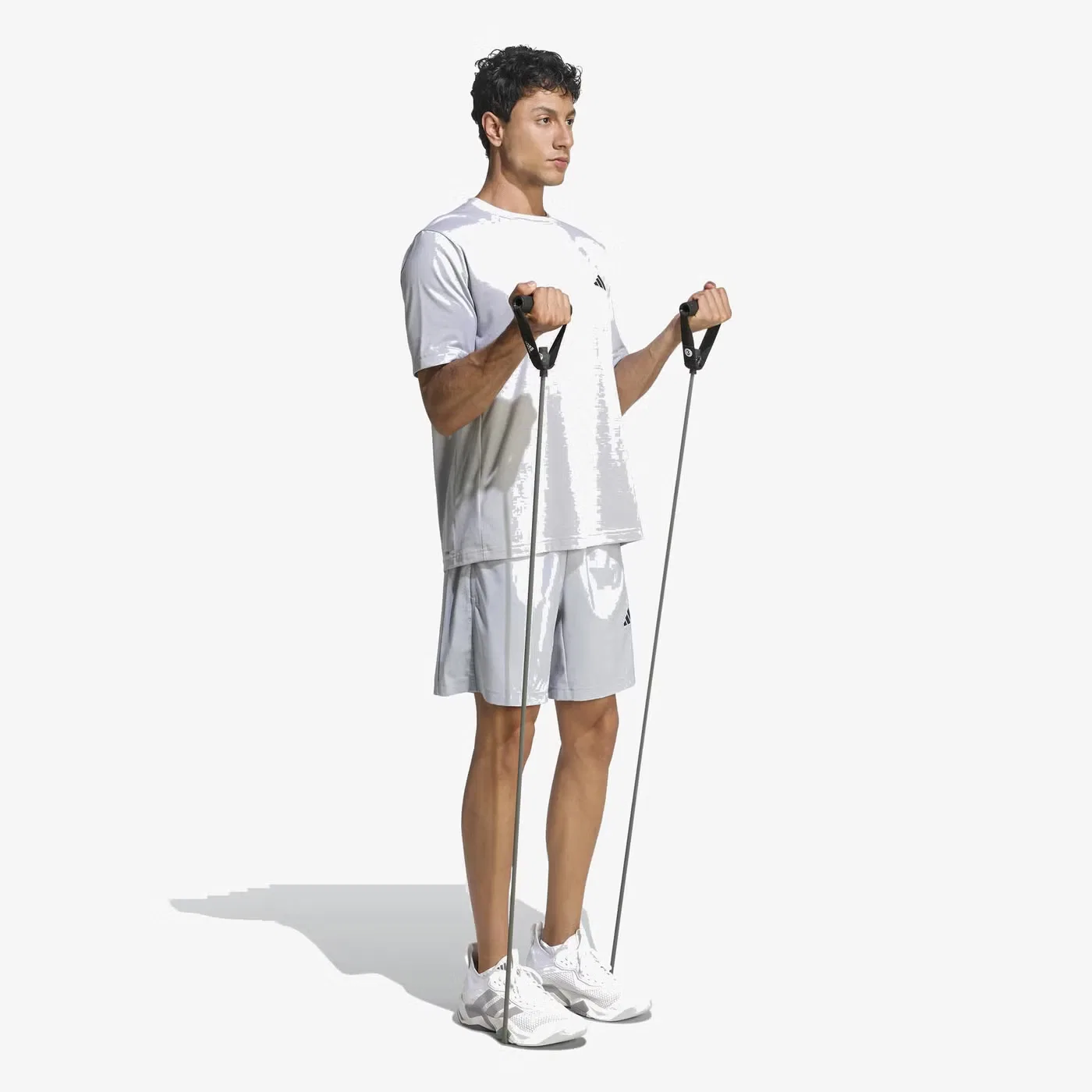 Футболка тренировочная с принтом Workout Essentials FeelReady Adidas, серебристый — фото 4