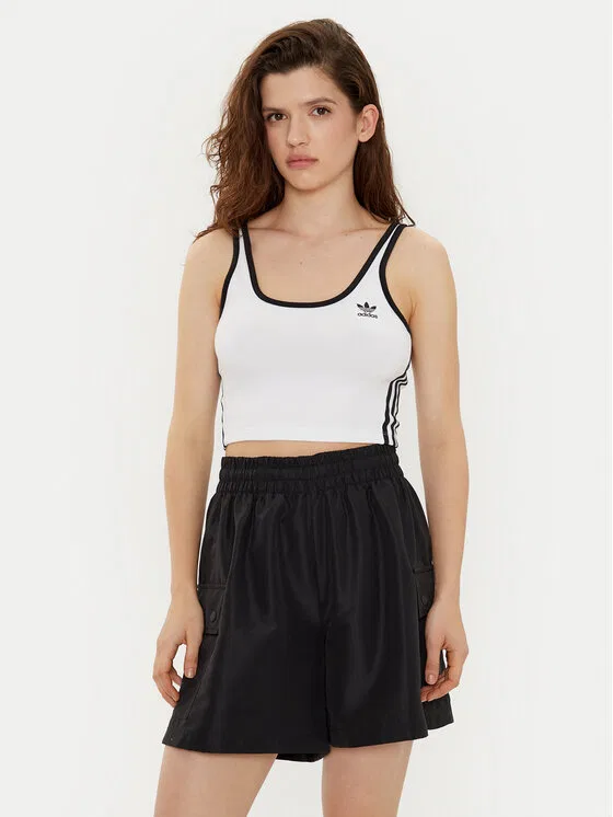 Топ slim fit adicolor 3-Stripes Adidas, белый