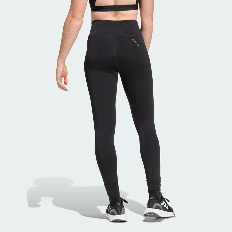 Леггинсы с высокой посадкой Run Essentials adidas, Черный — фото 2