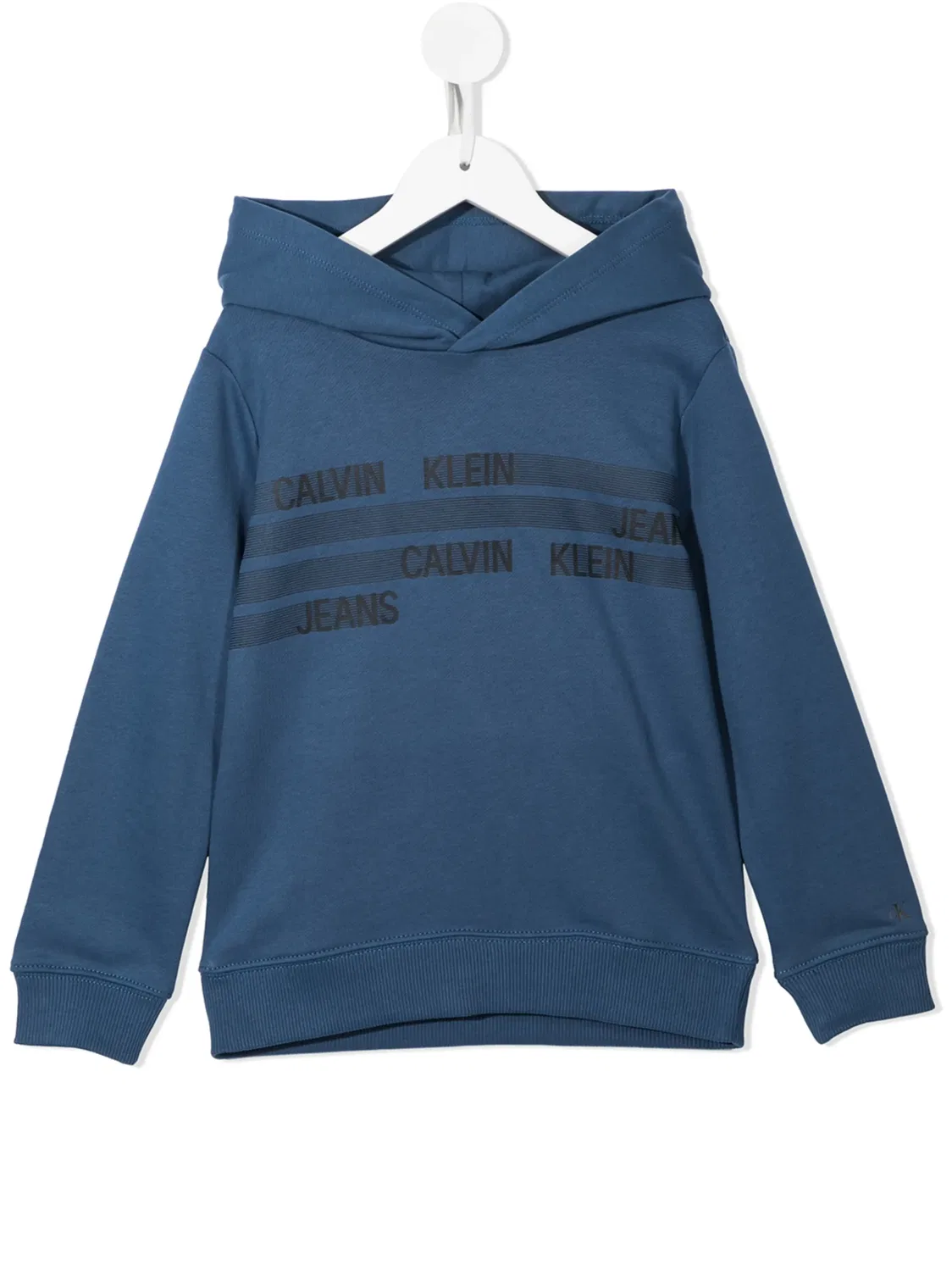 Худи из хлопка с логотипом Calvin Klein, голубой