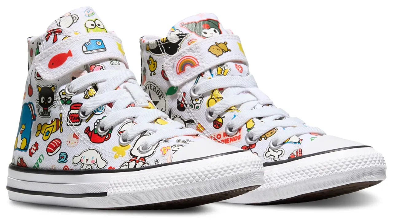 Кеды для мальчиков CTAS 1V Hello Kitty Converse, цвет White/Blue/Multi — фото 3