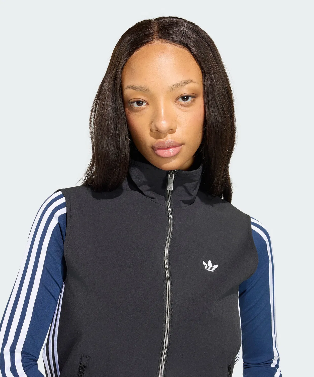 Женский топ-трактор без рукавов с воротником-хомутом, модель AdiRenium 5.0 Adidas, Black — фото 4
