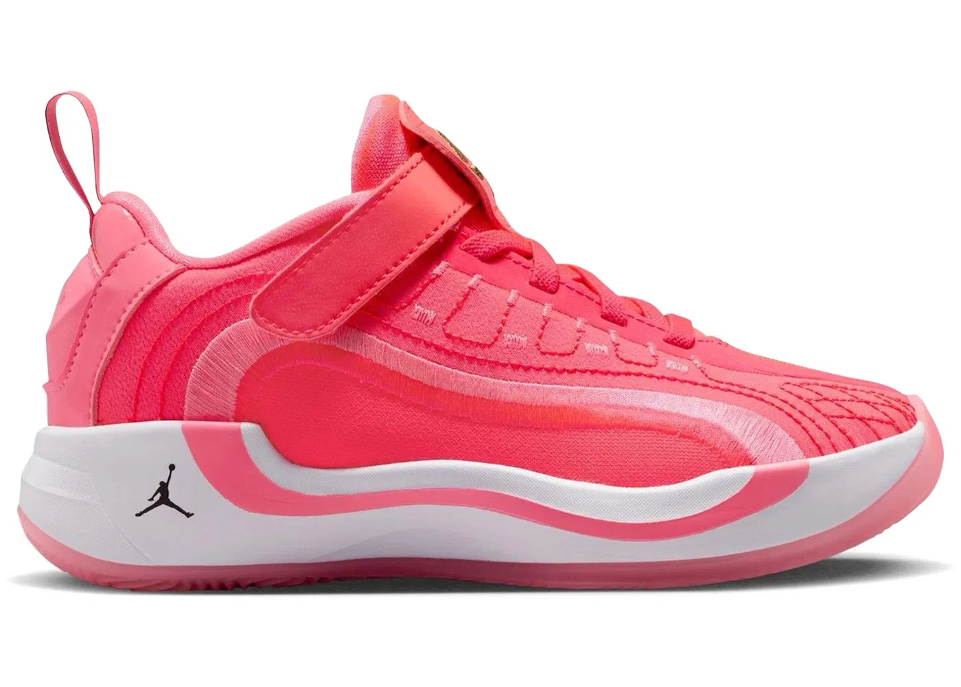 Детские кроссовки для бега с высокой производительностью Jordan Luka 4 Jordan, Flash Crimson/Black/Sunset Pulse/White/Metallic Gold