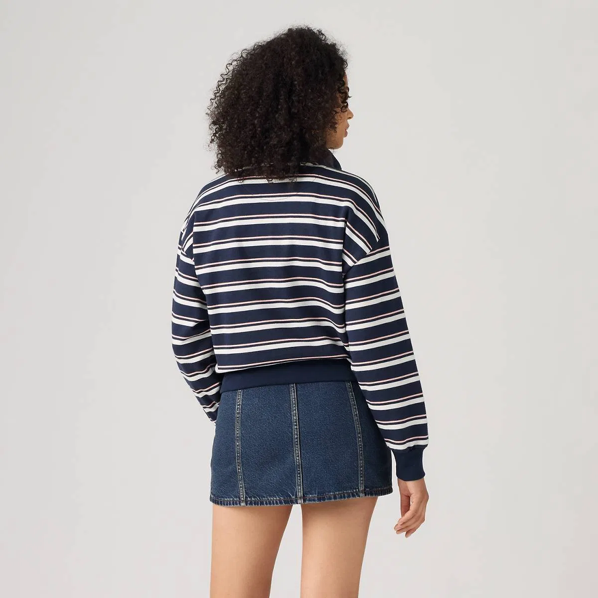 Повседневная толстовка на молнии до середины груди Levi's, Powder Pink - Blue — фото 4