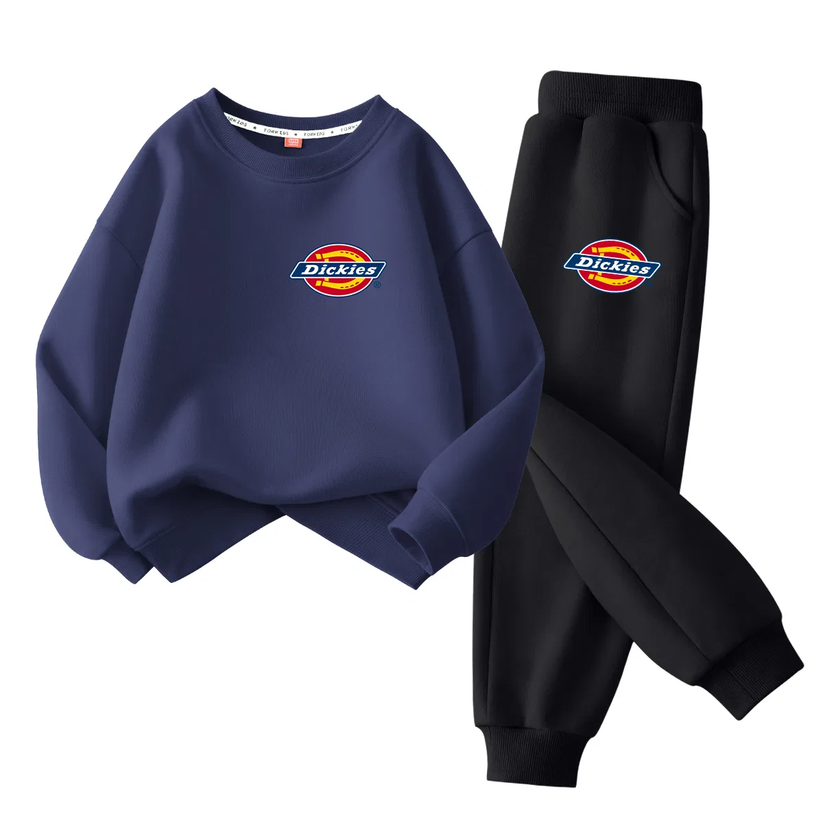 Детский комплект из футера с принтом Dickies, Navy Blue — фото 4