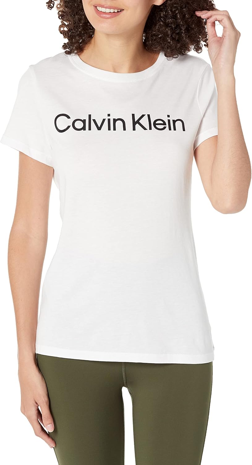 

Женская футболка Calvin Klein Performance с коротким рукавом и круглым вырезом с логотипом Calvin Klein, White, Белый, Женская футболка Calvin Klein Performance с коротким рукавом и круглым вырезом с логотипом Calvin Klein, White