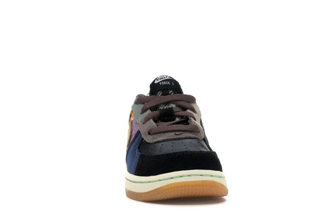 Детские кроссовки Lifestyle с принтом Nike Air Force 1 Low Travis Scott Cactus Jack, Multi-Color/Muted Bronze-Fossil — фото 2