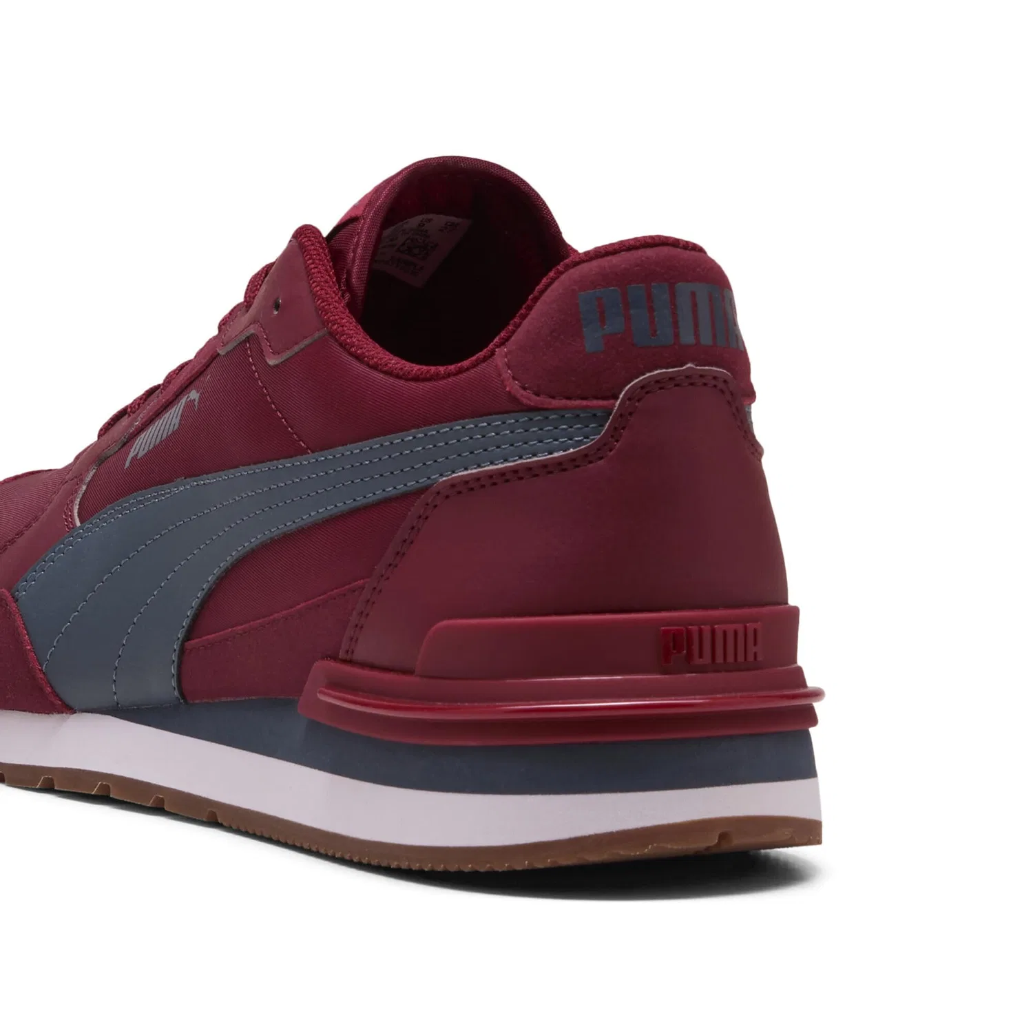 Детские кроссовки с легендарным дизайном St Runner V4 Nl PUMA, Garnet Glow Evening Blue PUMA White Gum — фото 2