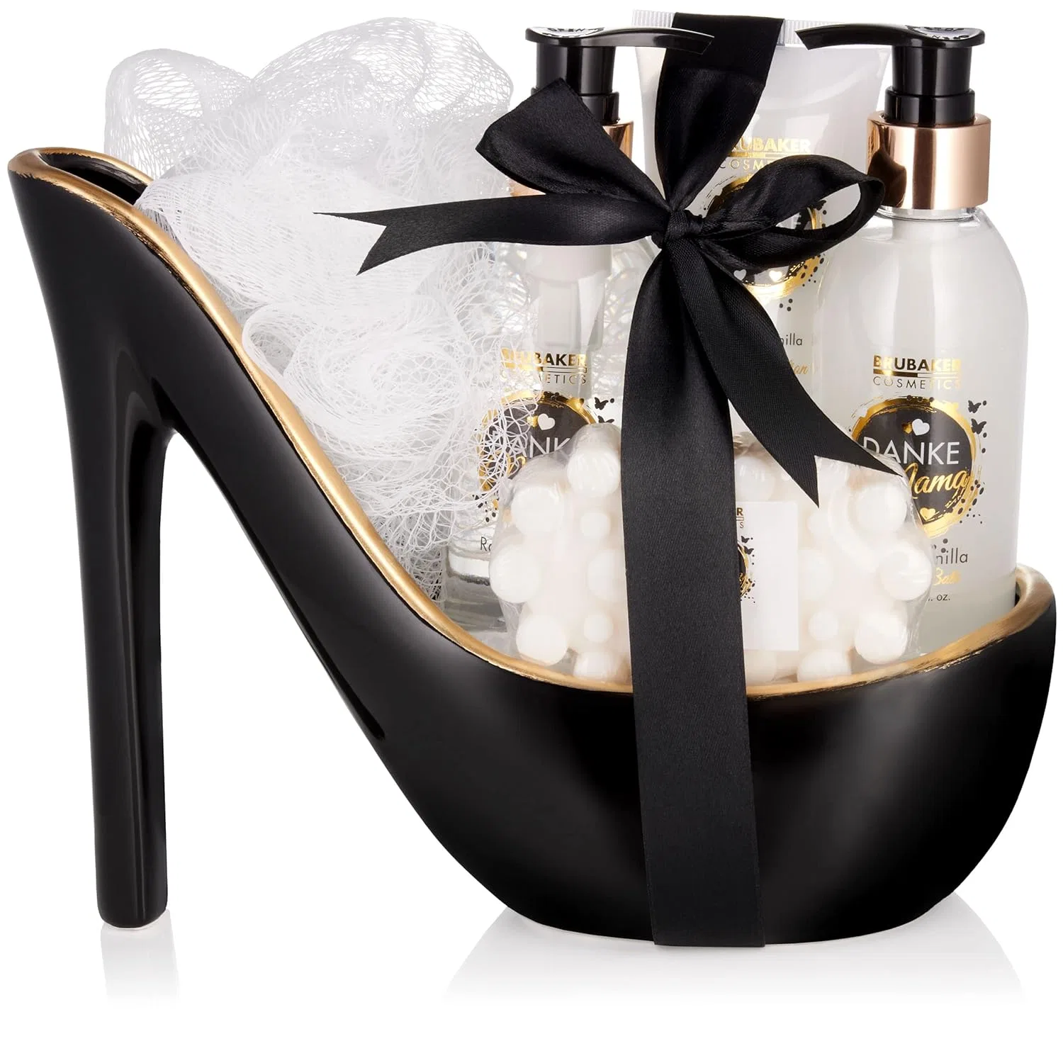 Набор косметики Luxury Beauty Set, BRUBAKER, 6 предметов, 160 мл + 160 мл + 110 мл + 85 г, White and gold ceramic stiletto — фото 4