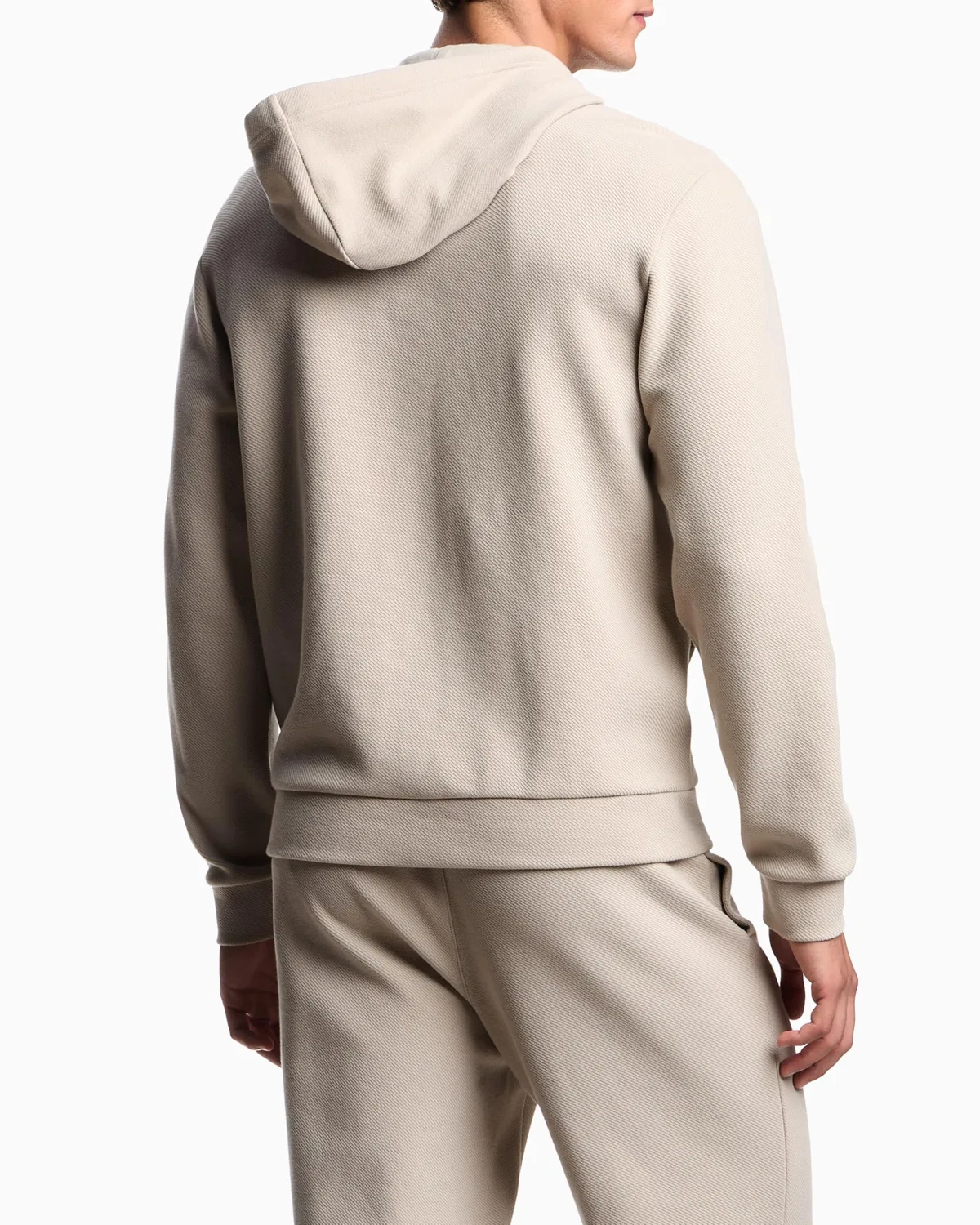 Мужской худи с капюшоном и молнией Emporio Armani, Nut — фото 2