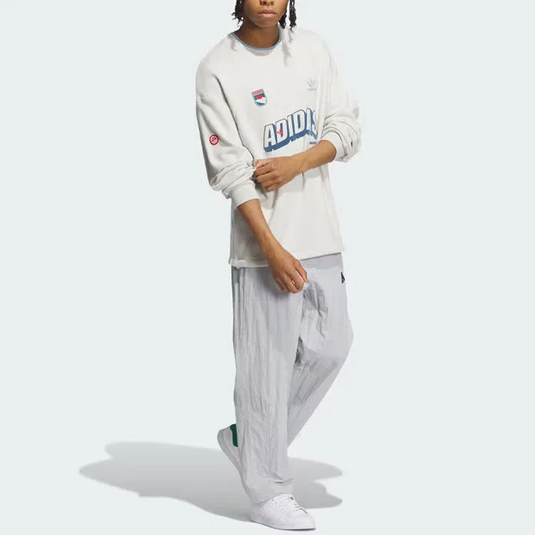 Свитшот с принтом Adidas, кремовый — фото 4
