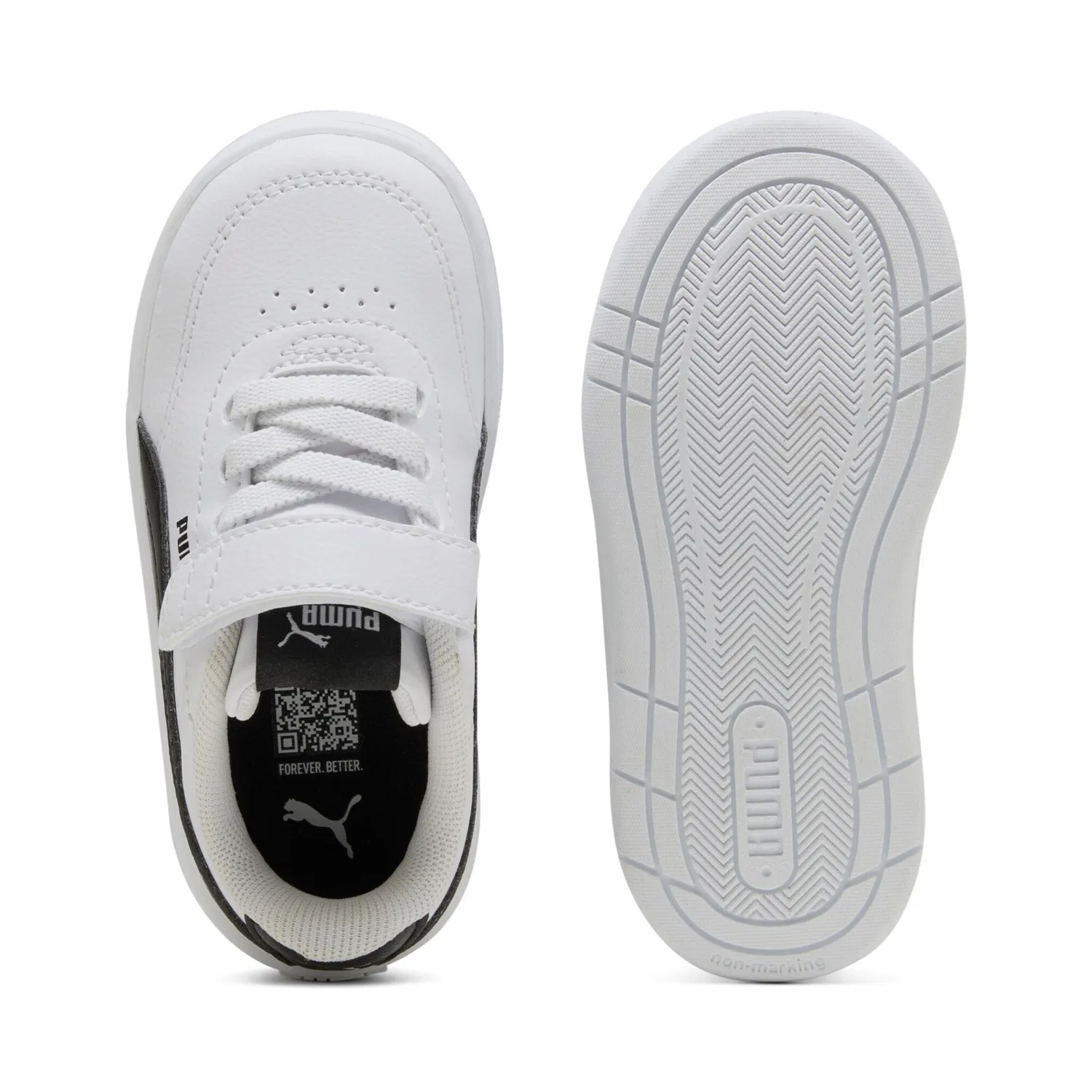 Детские кроссовки с SOFTFOAM+ технологией PUMA Court Classic, White/Black — фото 4