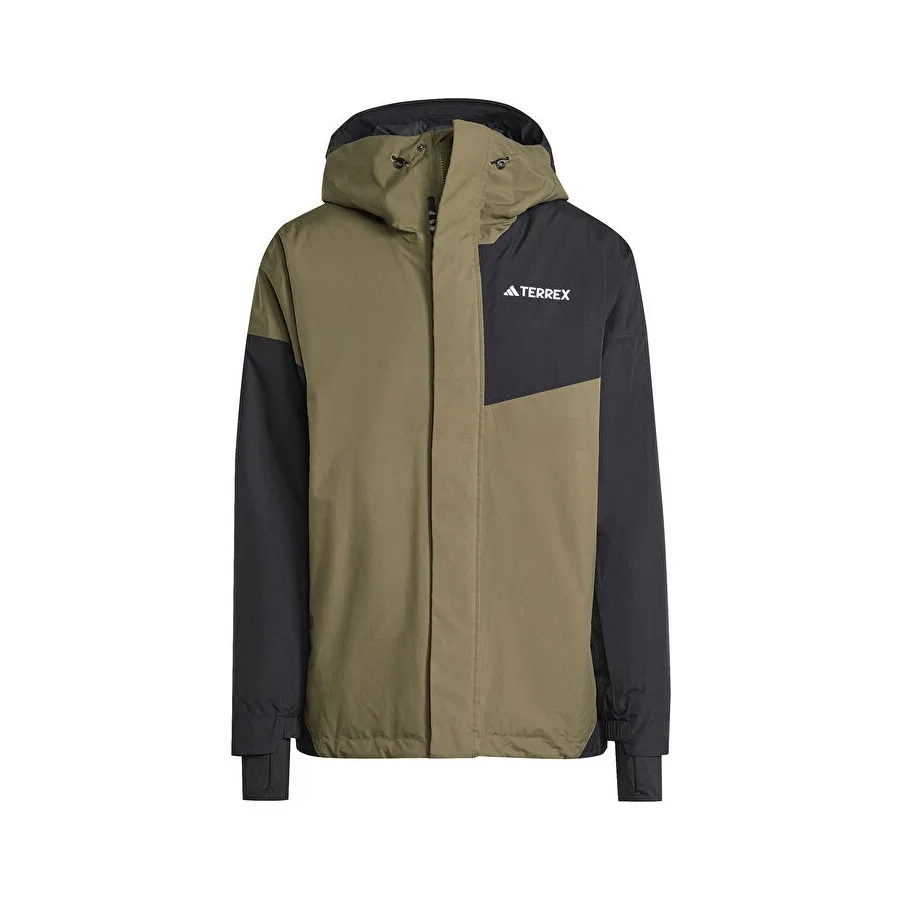Мужская куртка для outdoor с длинным рукавом adidas Mt 2L Insul Jkt, Хаки — фото 4