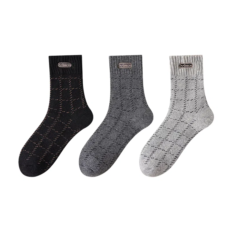 Детские носки-гольфы с длинным голенищем, комплект из 3 пар, 3 Pack (MYM304-Set A-Black+Dark Gray+Light Gray), MIIOW