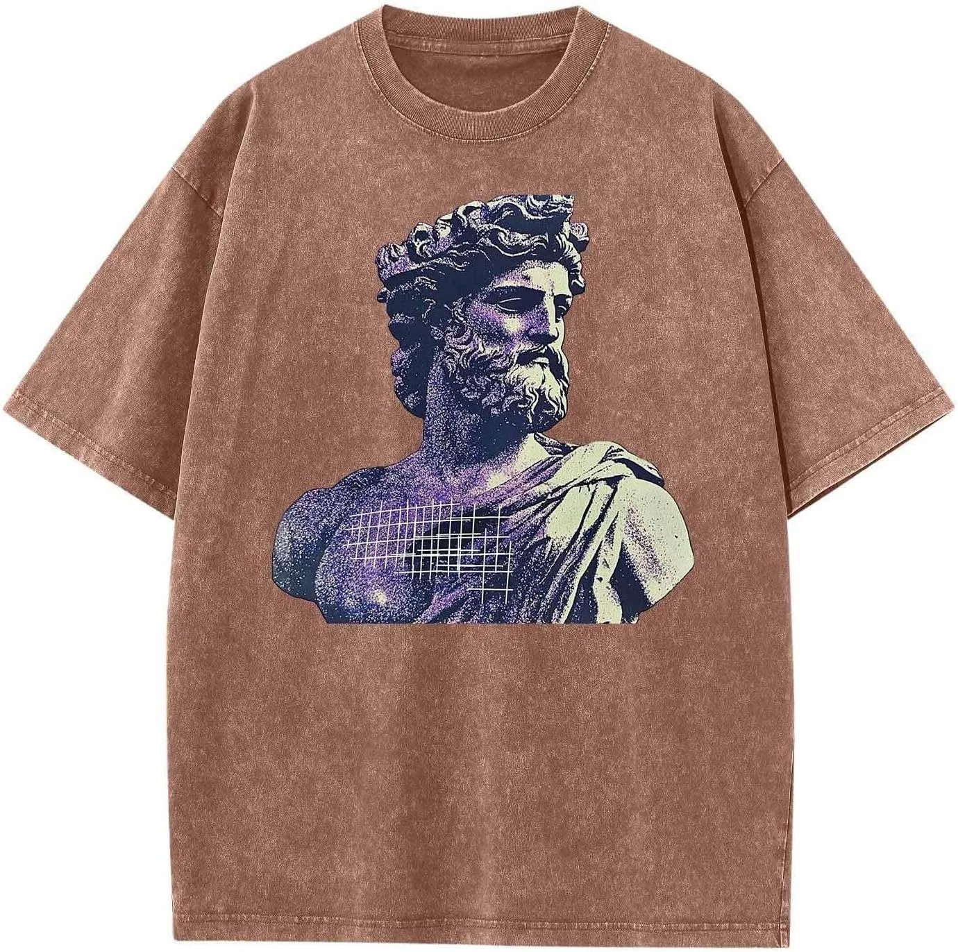 Мужская свободная футболка с 3D-принтом Oversized T-Shirts, Coffee