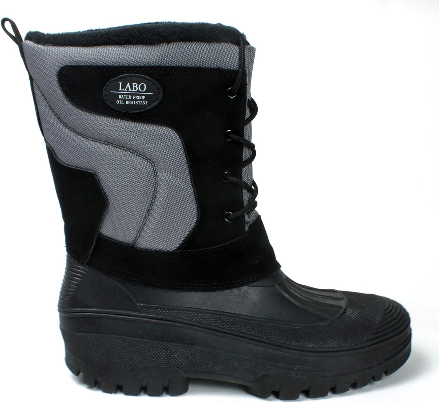 

Мужские зимние снежные ботинки водонепроницаемые с утеплителем, на шнуровке (D,M) Labo Pro, черный