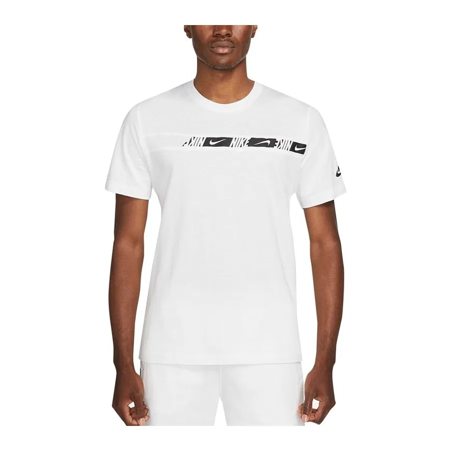 Футболка с коротким рукавом M Nsw Repeat Ss Top Nike, Белый