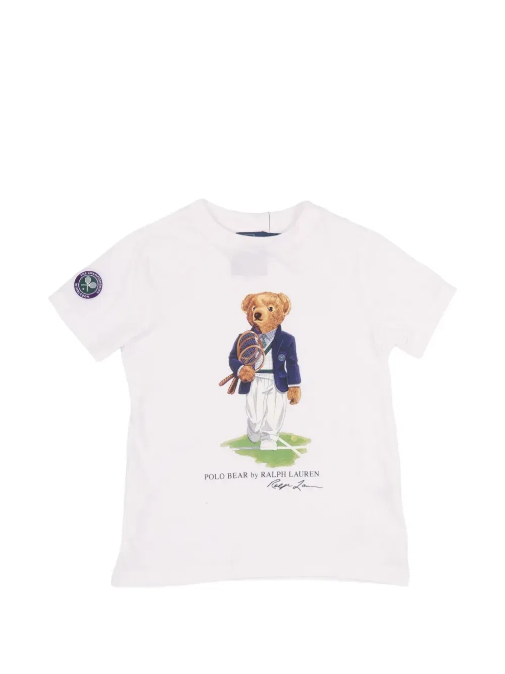 Футболка Preppy Bear с графичным принтом Polo Ralph Lauren Kids, белый