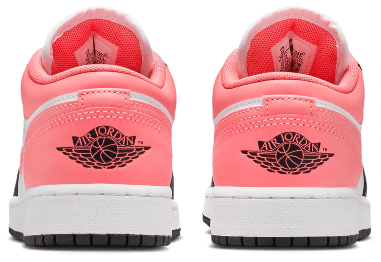 Кроссовки для девочек AJ 1 Low Jordan, цвет Black/Pink Glaze/White — фото 3