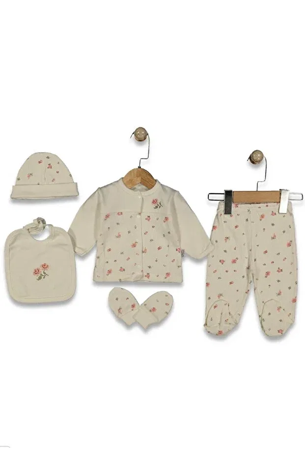 Детский комплект боди для новорожденных девочек с вышивкой Cross-Stitch Rose Motif Cherub Baby, Red