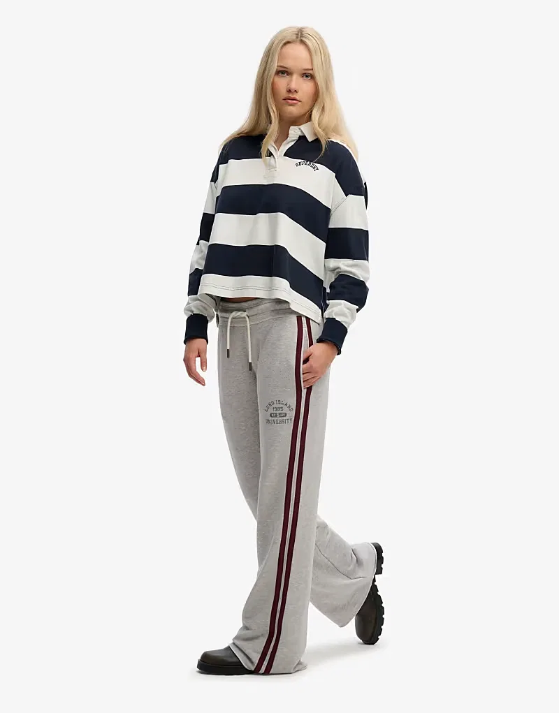 Спортивные брюки Superdry Athletic Essentials в полоску, серый меланжа — фото 2