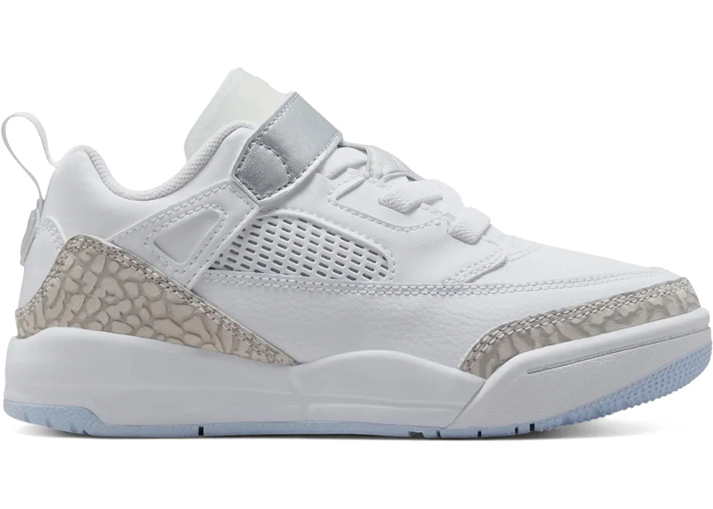 Детские кроссовки Lifestyle Jordan Spizike Low Jordan, White Metallic Silver Barely Blue Neutral Grey