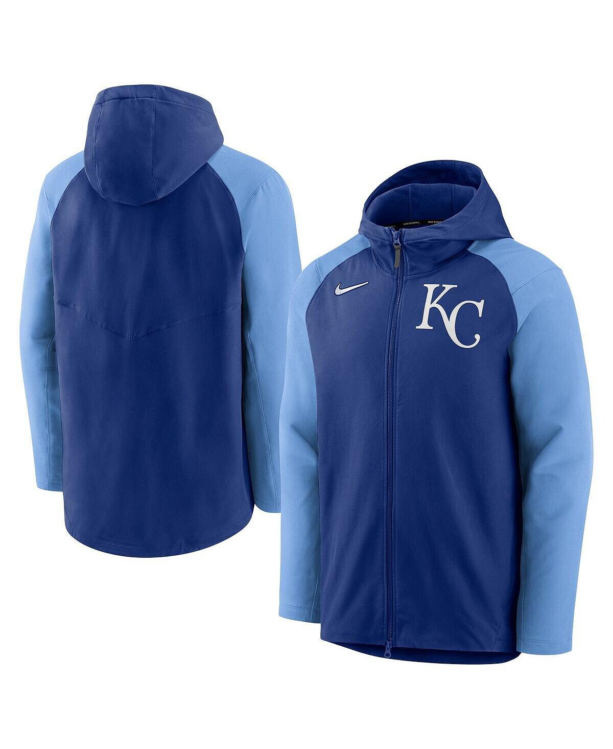 

Мужская королевская толстовка с капюшоном на молнии kansas city royals authentic collection performance raglan Nike