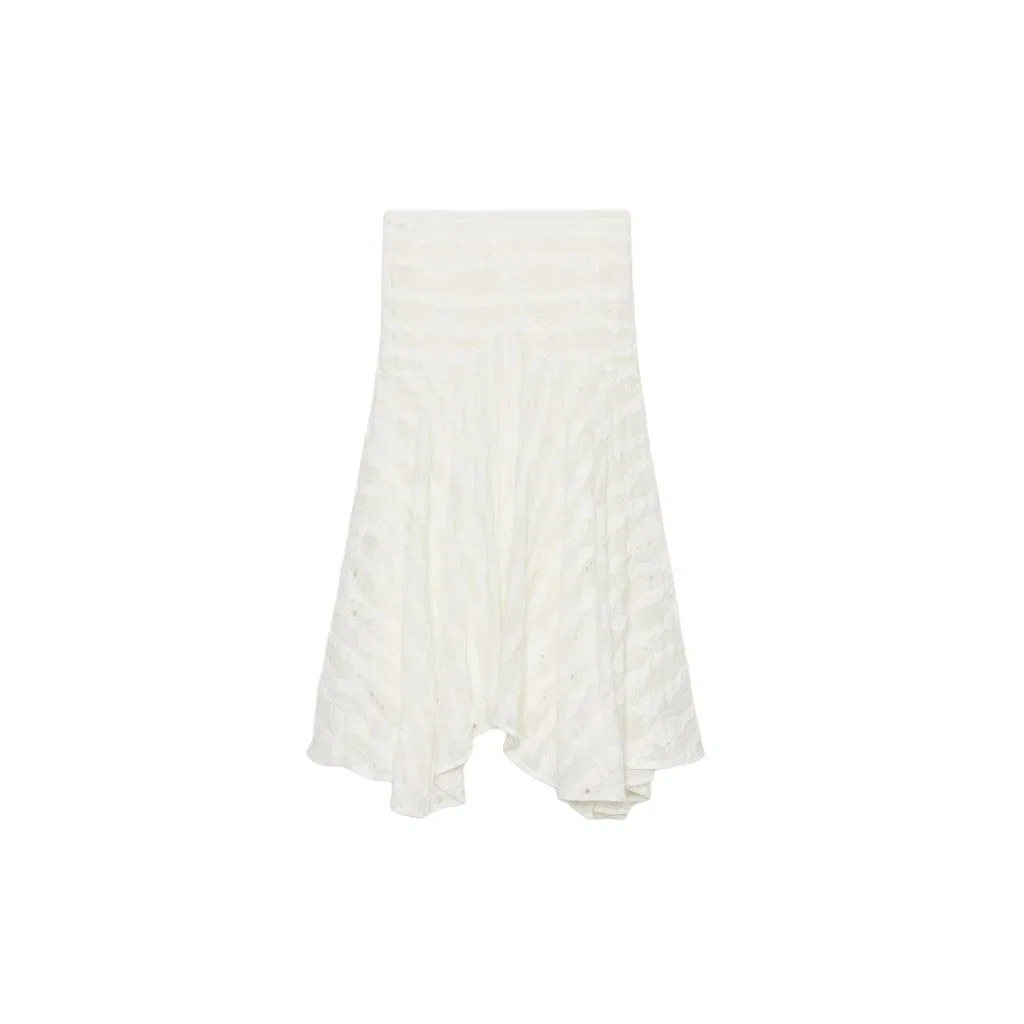 Женская длинная юбка Casual Long Skirts Frosted White ZARA, Frosted White — фото 3