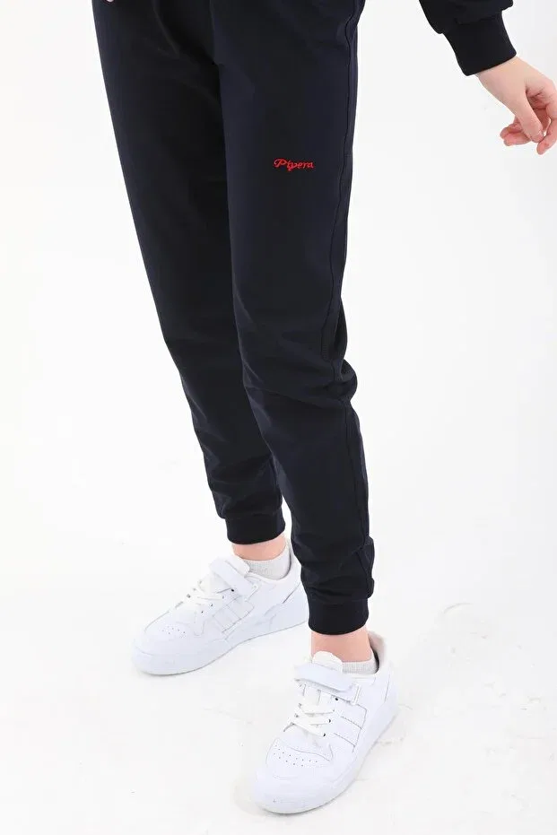 Детский спортивный костюм для девочек с принтом Piyera, Navy Blue-Red — фото 4