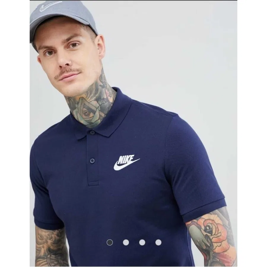Футболка поло Nike Sportswear Polo Cotton Tee Navy, Темно-синий