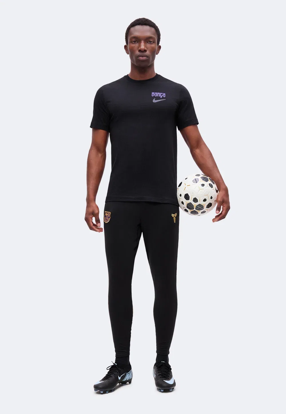 Футболка FCB - клубная одежда Nike Performance, Black — фото 2