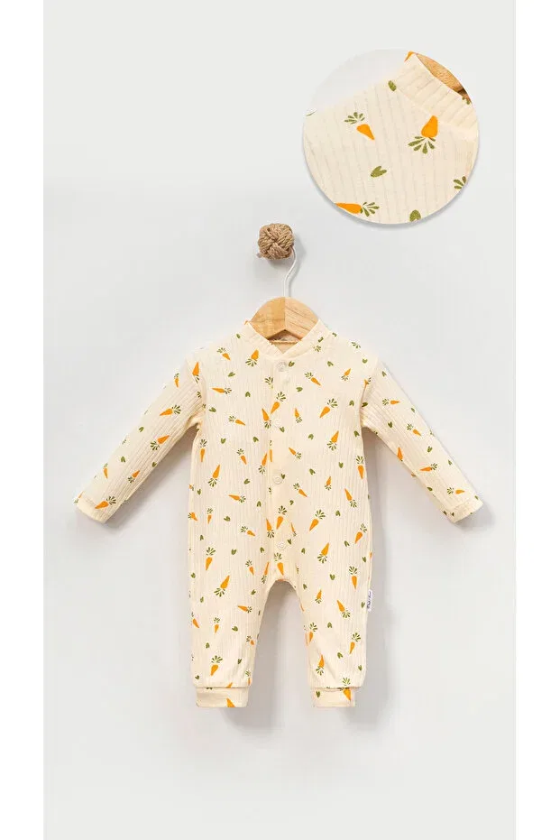 Детский комбинезон для новорожденных с принтом Carrot pattern Neu Kids, White