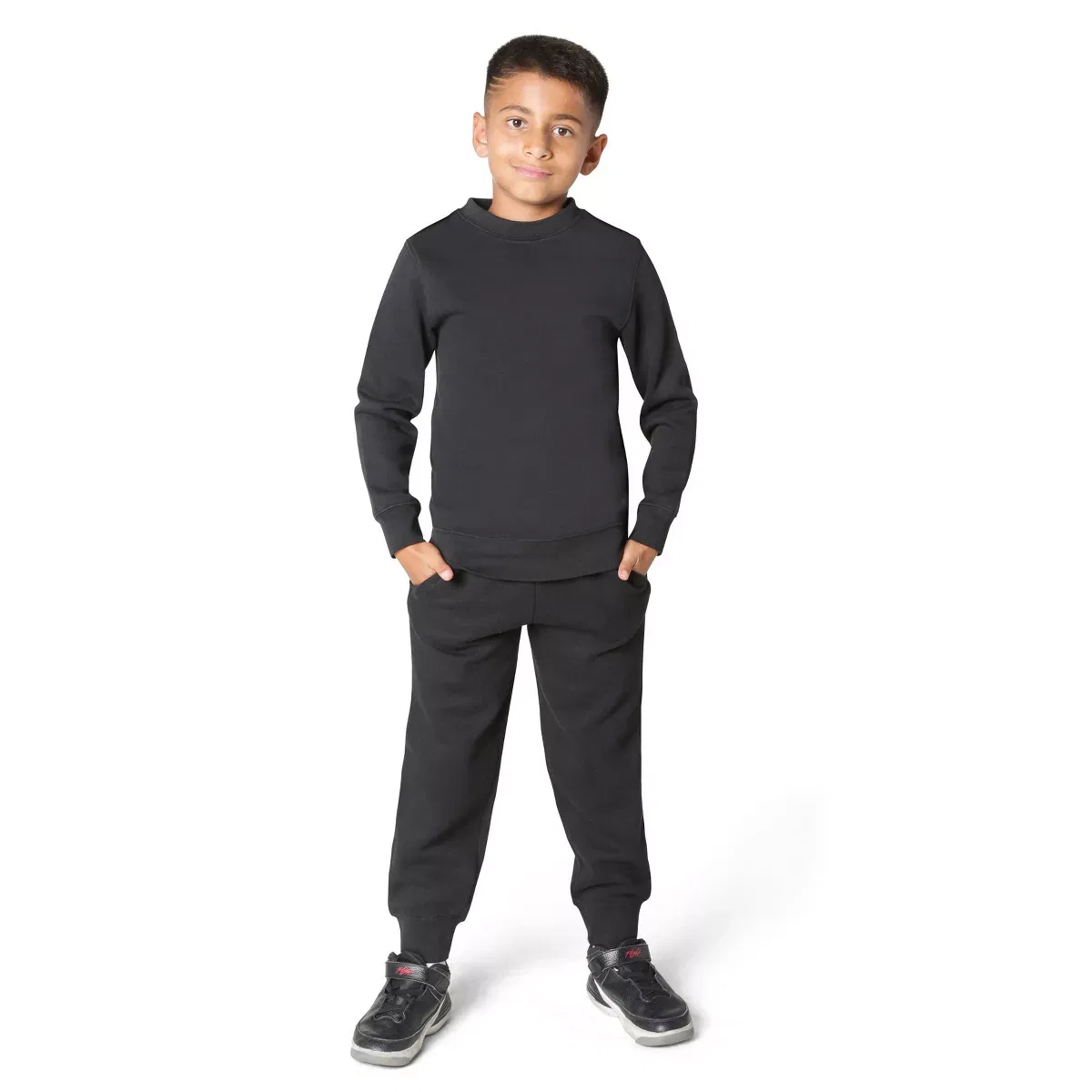 Детское худи из флиса с принтом для мальчиков Everyday Kids, Black